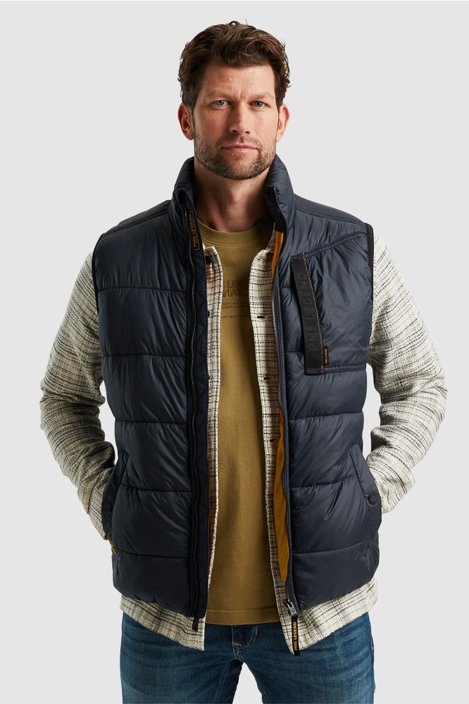 PME legend blauwe heren jas | Model vooraanzicht
