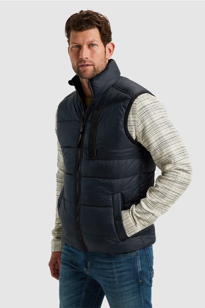PME legend blauwe heren jas | Model vooraanzicht