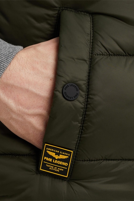 PME legend groene heren jas | Close up