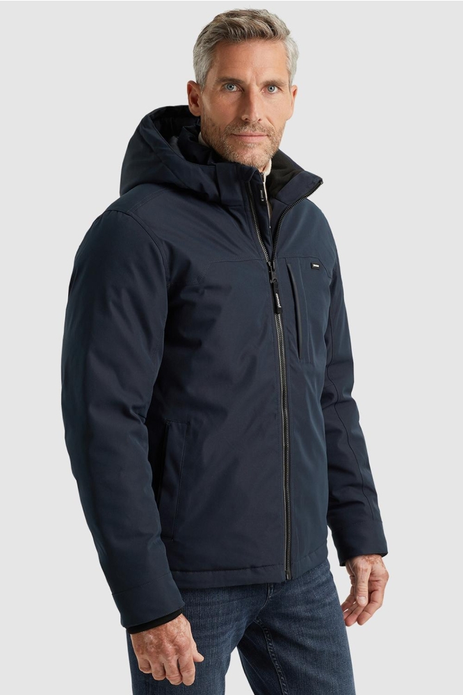 Vanguard blauwe heren jas | Model zijaanzicht