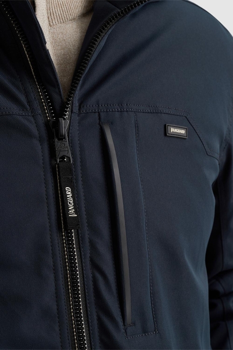 Vanguard blauwe heren jas | Close up