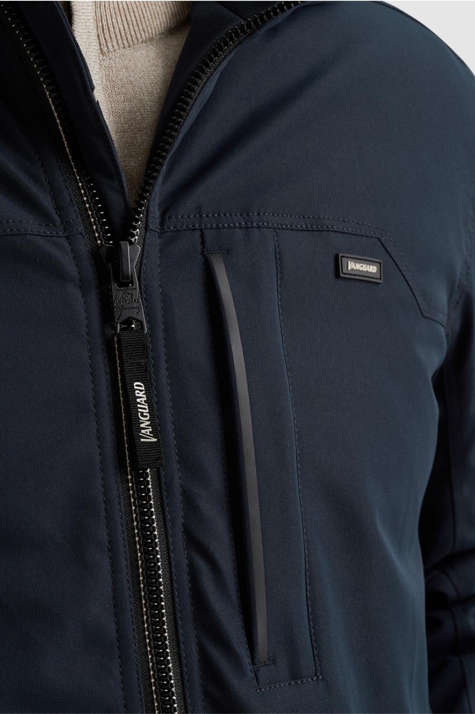 Vanguard blauwe heren jas | Close up