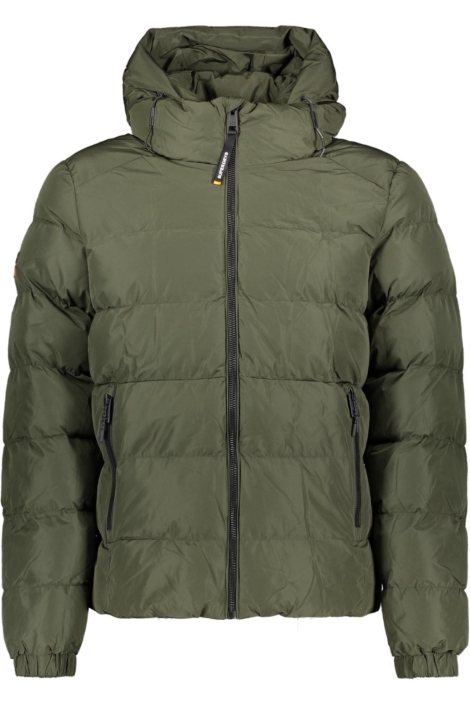 Superdry groene heren jas | Vooraanzicht