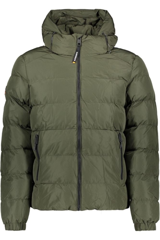 Superdry groene heren jas | Vooraanzicht