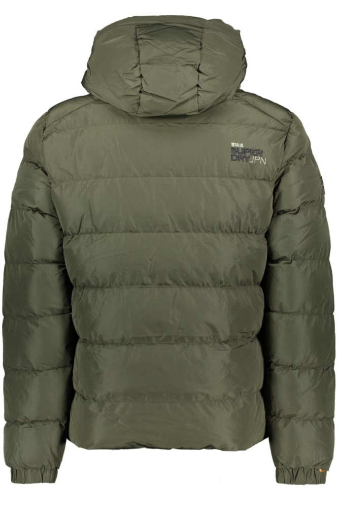Superdry groene heren jas | Achteraanzicht