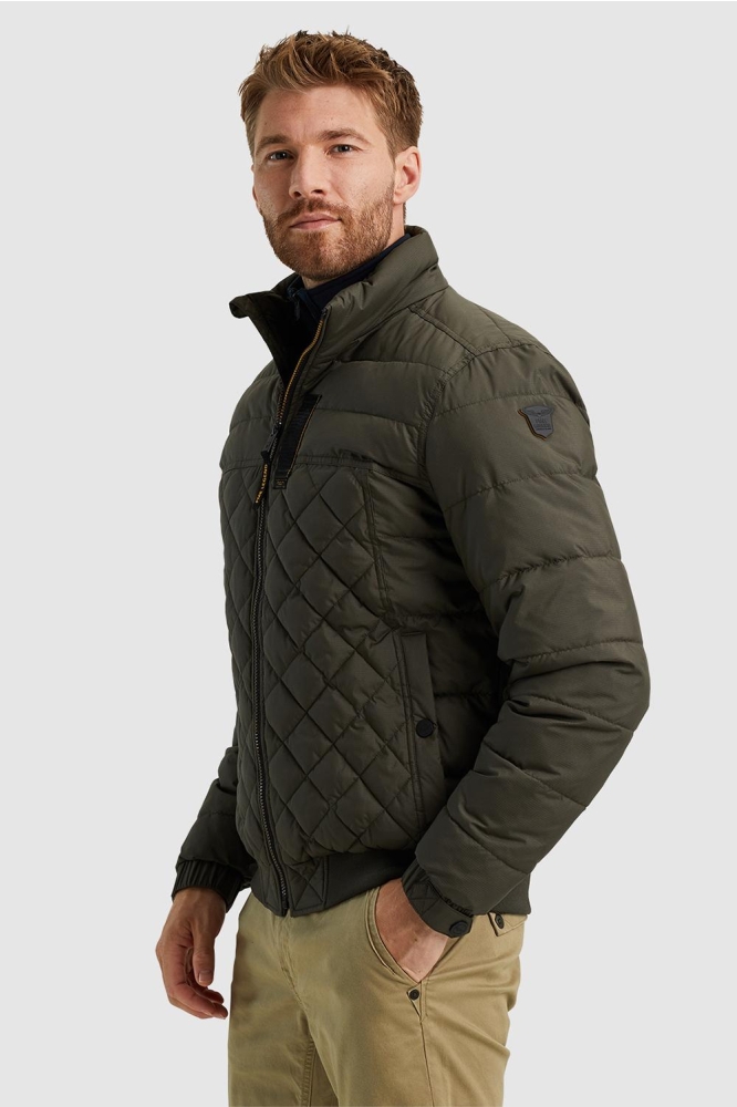 PME legend groene heren jas | Model zijaanzicht