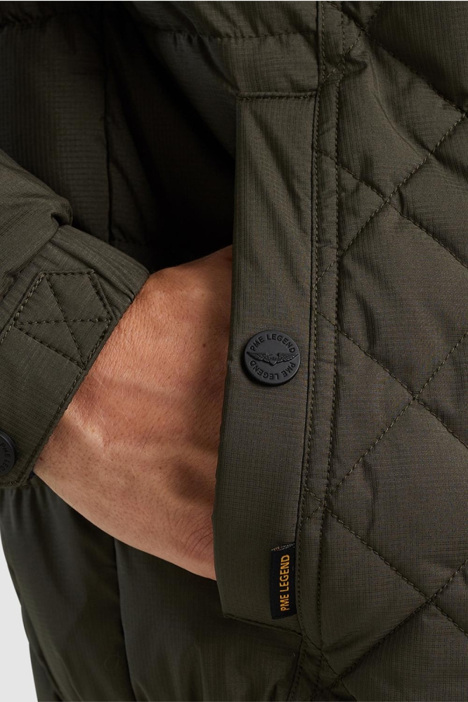 PME legend groene heren jas | Close up