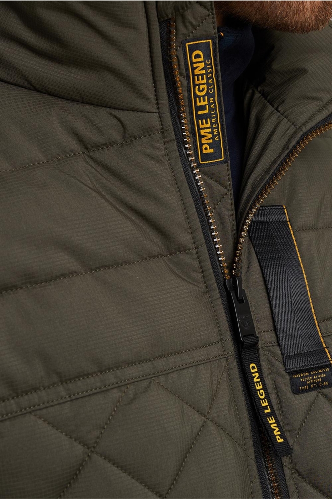 PME legend groene heren jas | Close up