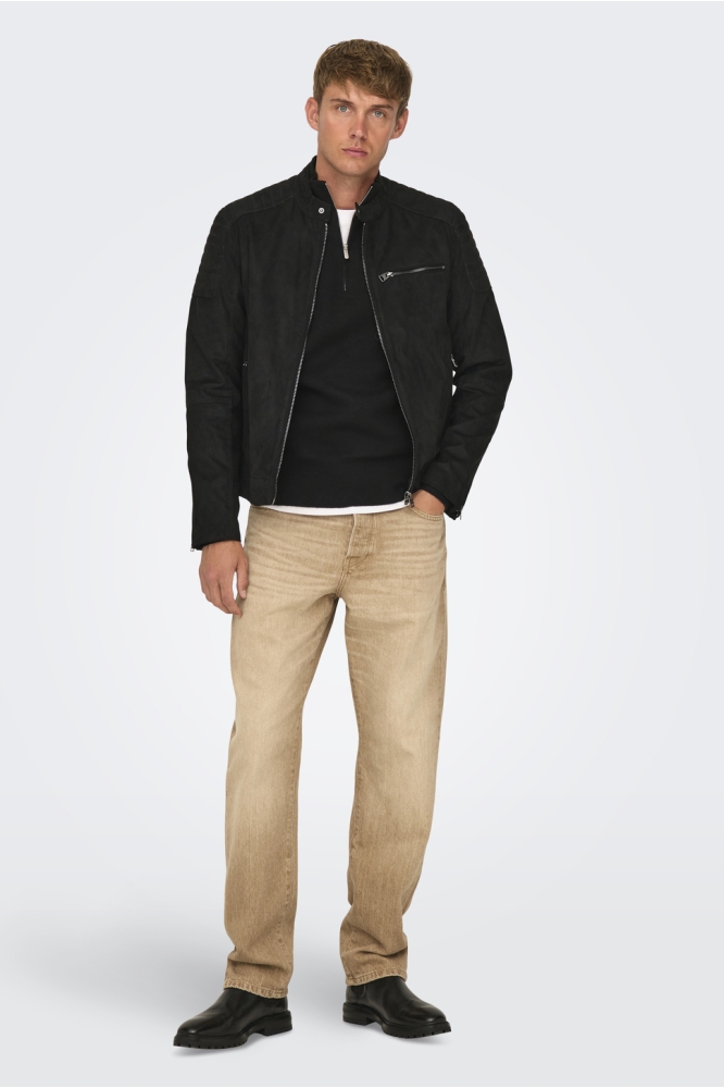 Only & Sons zwarte heren jas | Model