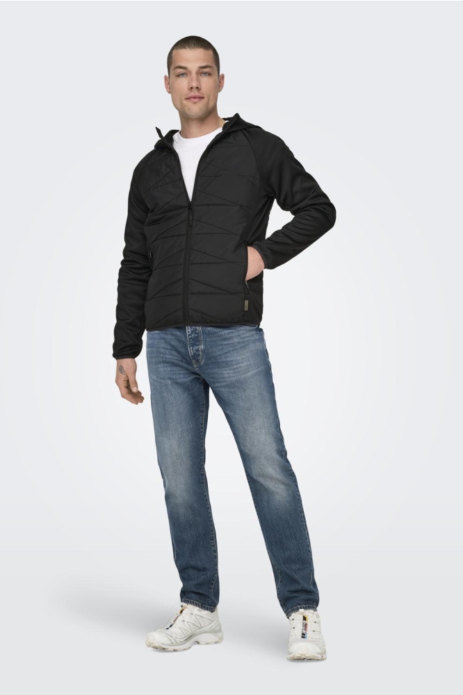 Only & Sons zwarte heren jas | Model