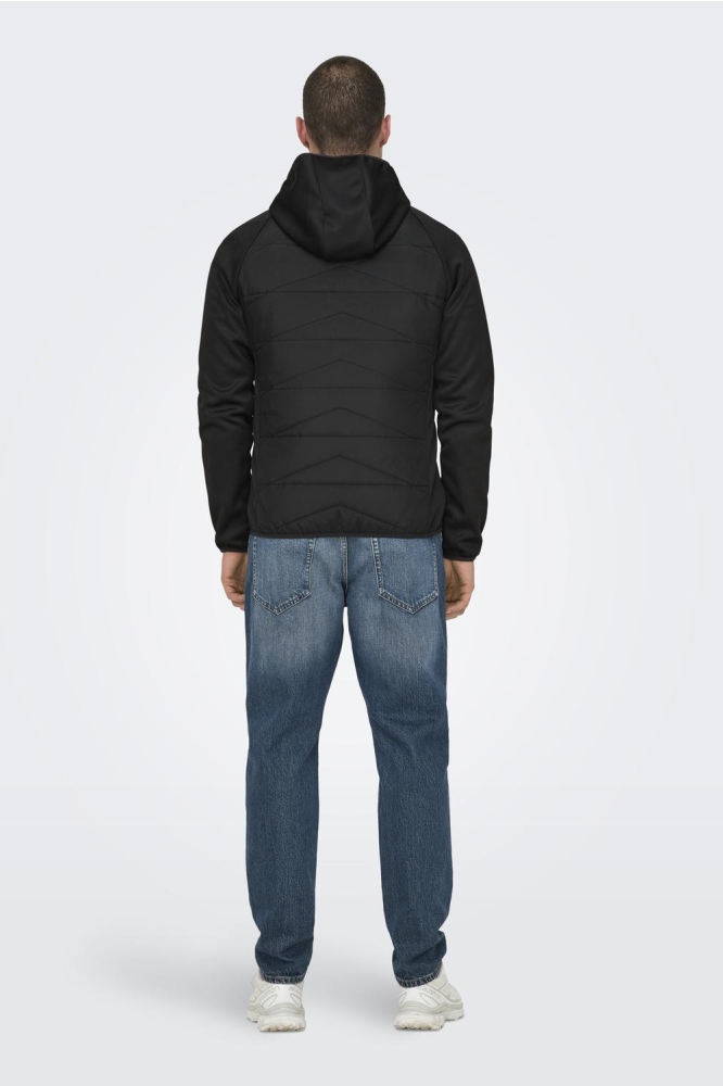 Only & Sons zwarte heren jas | Model