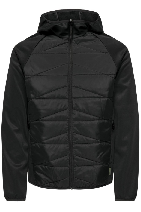 Only & Sons zwarte heren jas | Vooraanzicht