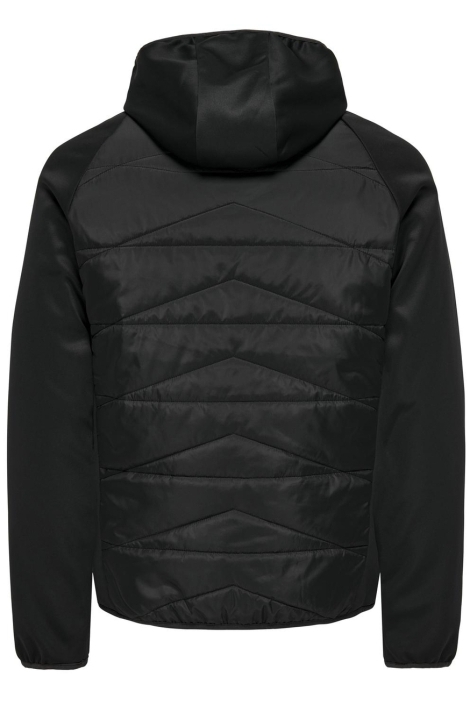 Only & Sons zwarte heren jas | Achteraanzicht