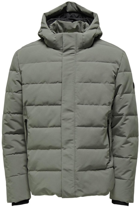 Only & Sons groene heren jas | Vooraanzicht