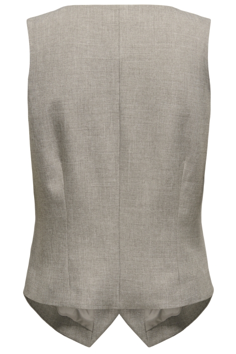 Only taupe dames gilet | Achteraanzicht