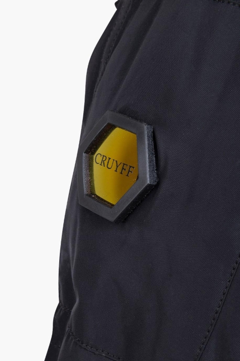 Cruyff zwarte heren jas | Close up
