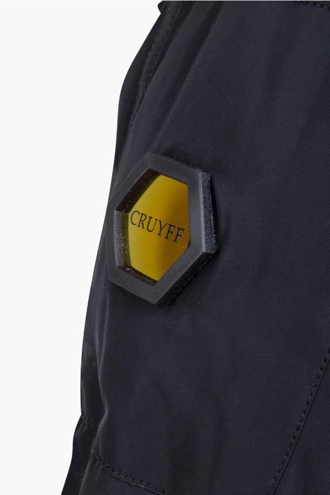 Cruyff zwarte heren jas | Close up