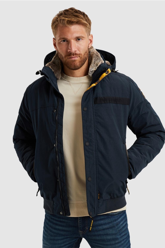 PME legend blauwe heren jas | Model vooraanzicht