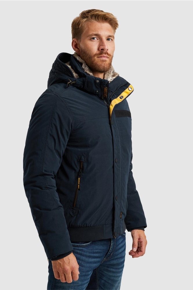 PME legend blauwe heren jas | Model vooraanzicht