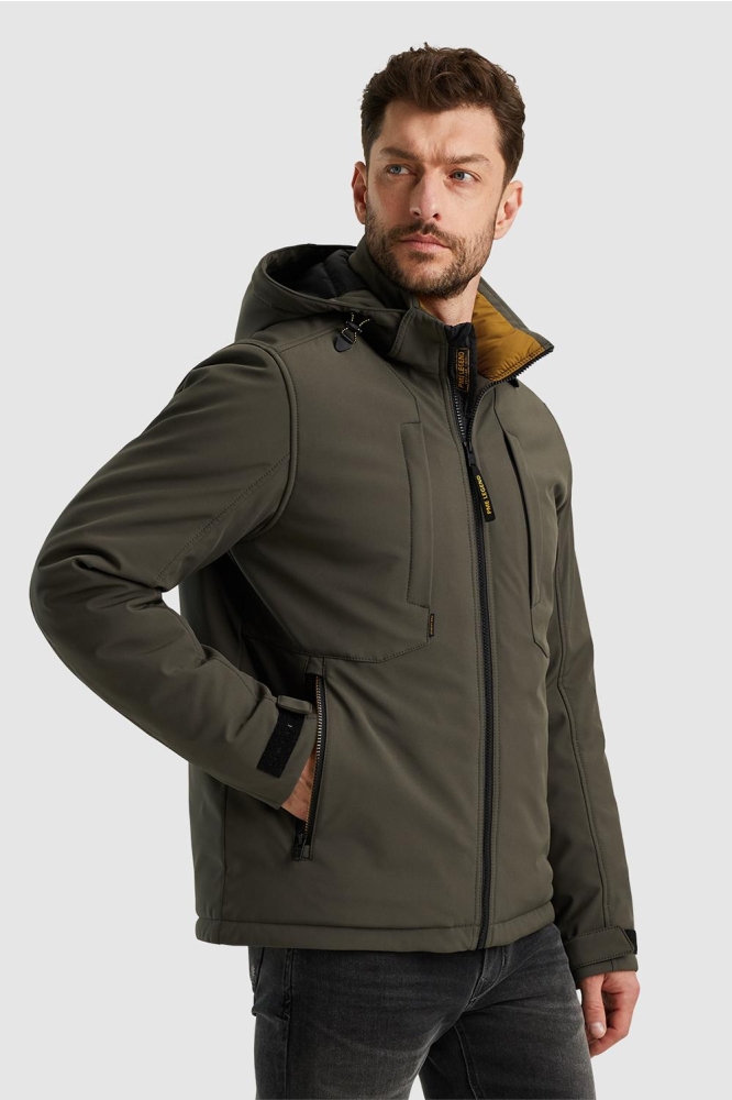 PME legend groene heren jas | Model vooraanzicht