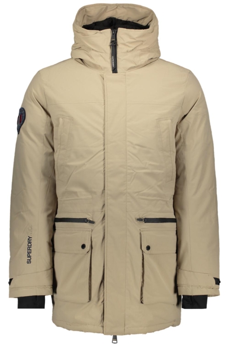 Superdry camel heren jas | Vooraanzicht