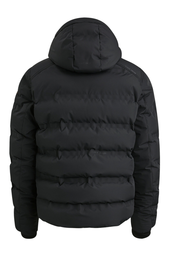 Cast Iron zwarte heren jas | Achteraanzicht