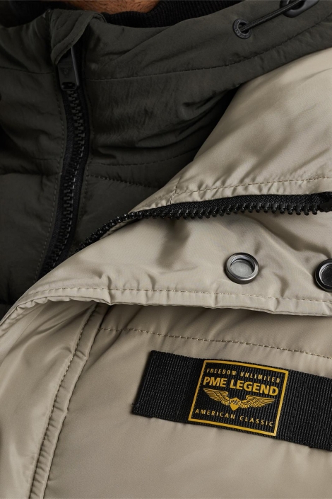 PME legend taupe heren jas | Close up