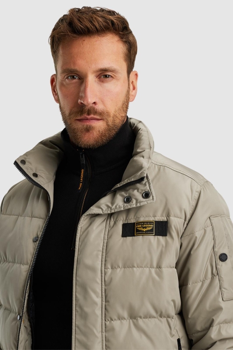 PME legend taupe heren jas | Close up