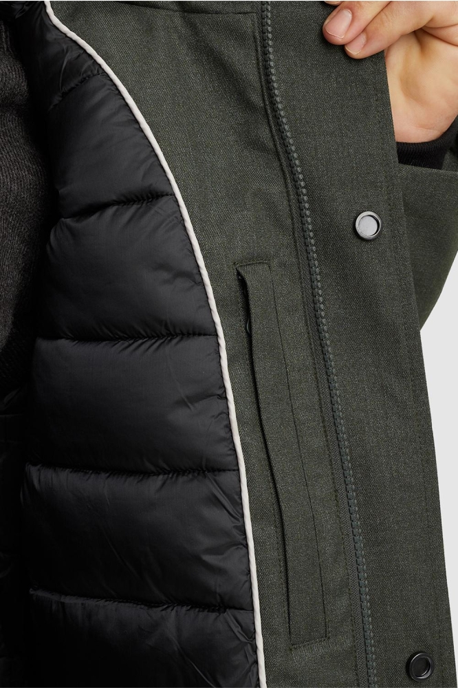 Vanguard groene heren jas | Close up
