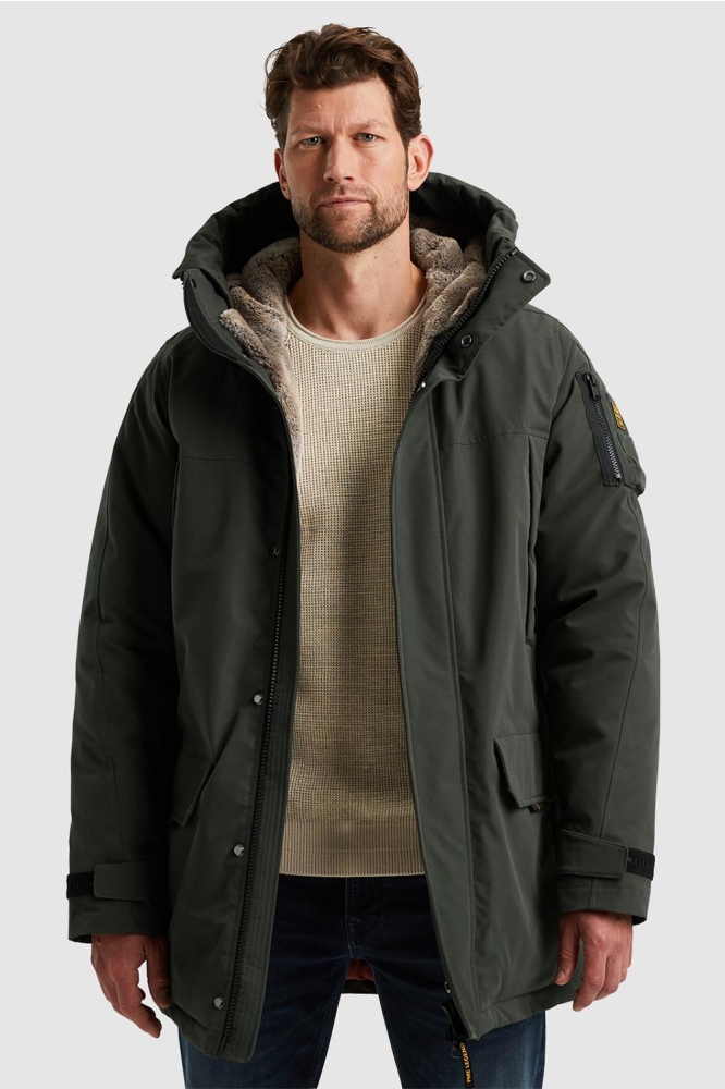 PME legend groene heren jas | Model vooraanzicht