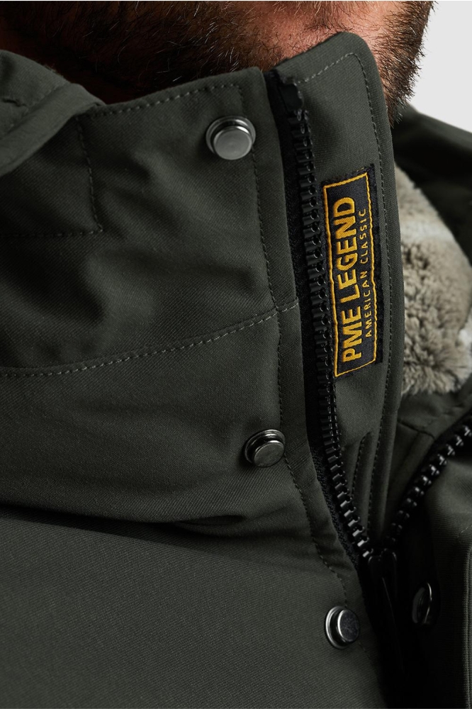 PME legend groene heren jas | Close up