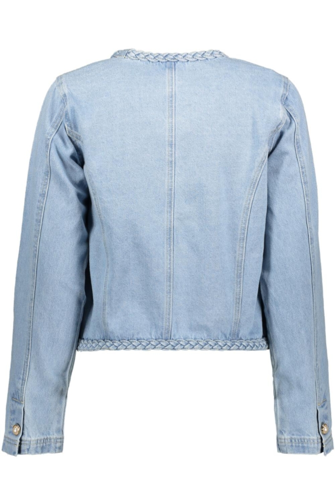 VMHENRIETTE LS BRAIDED DENIM JACKET 10329293 LIGHT BLUE DENIM