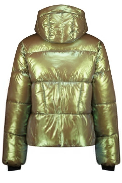 Raizzed gewatteerde winterjas Marly groen metallic | kleertjes.com