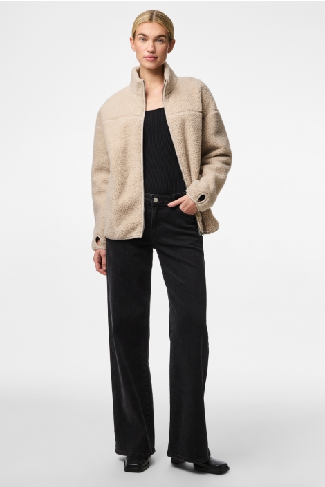 Pieces beige dames jas | Model