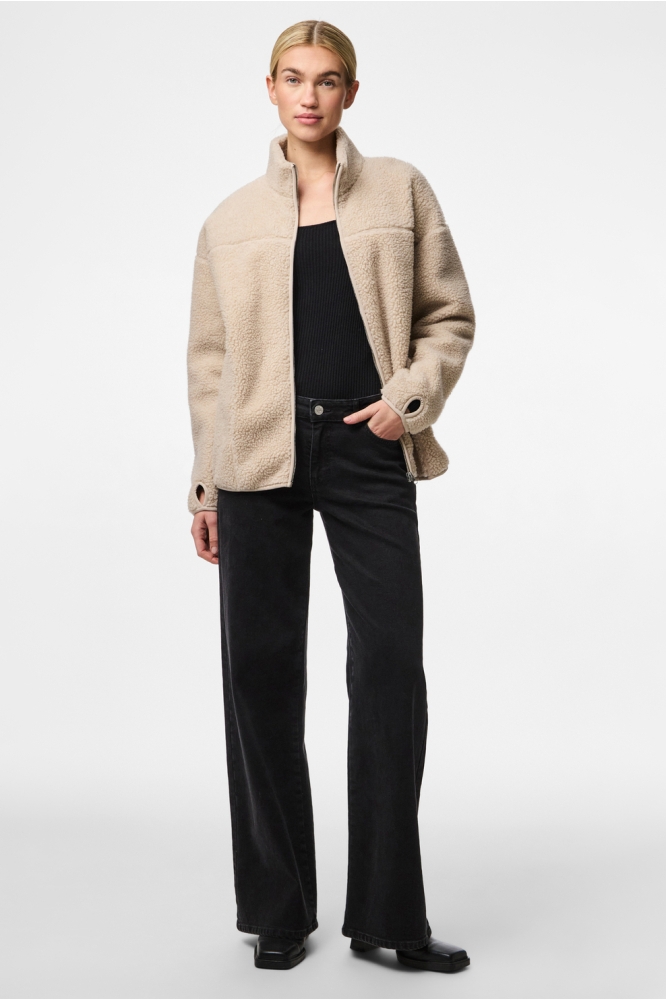 Pieces beige dames jas | Model