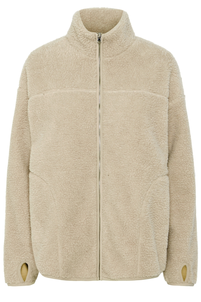 Pieces beige dames jas | Vooraanzicht