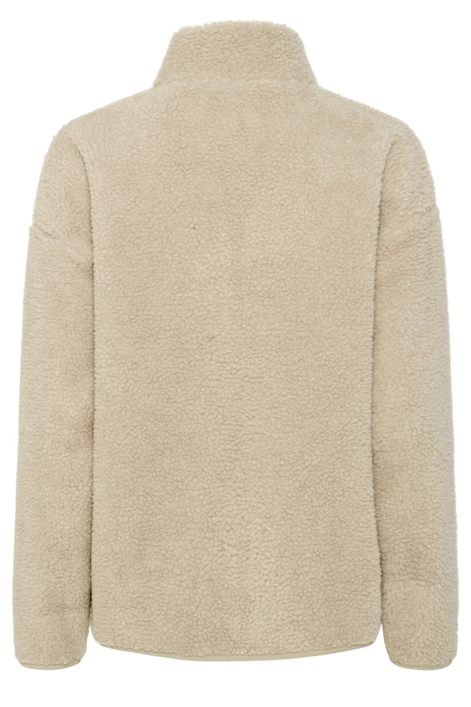 Pieces beige dames jas | Achteraanzicht