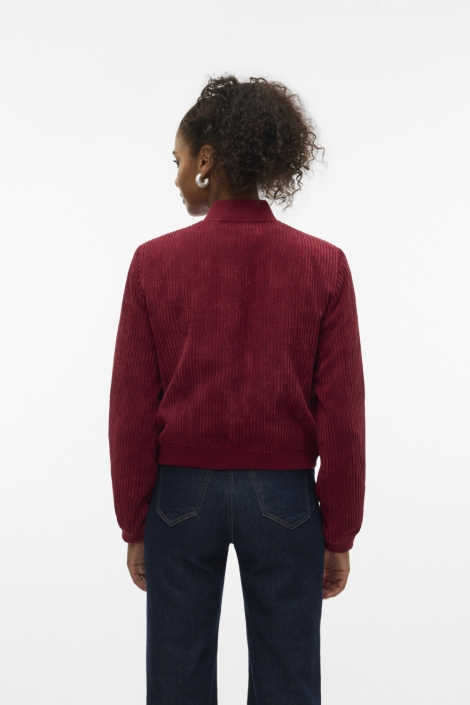 Vero Moda bordeaux dames jas | Model achteraanzicht