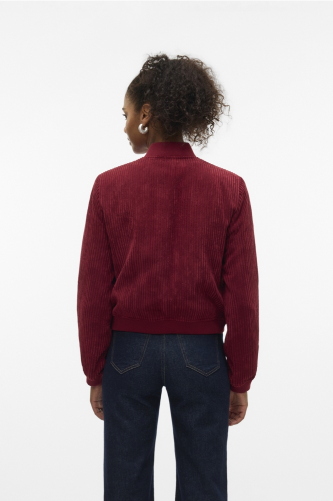 Vero Moda bordeaux dames jas | Model achteraanzicht