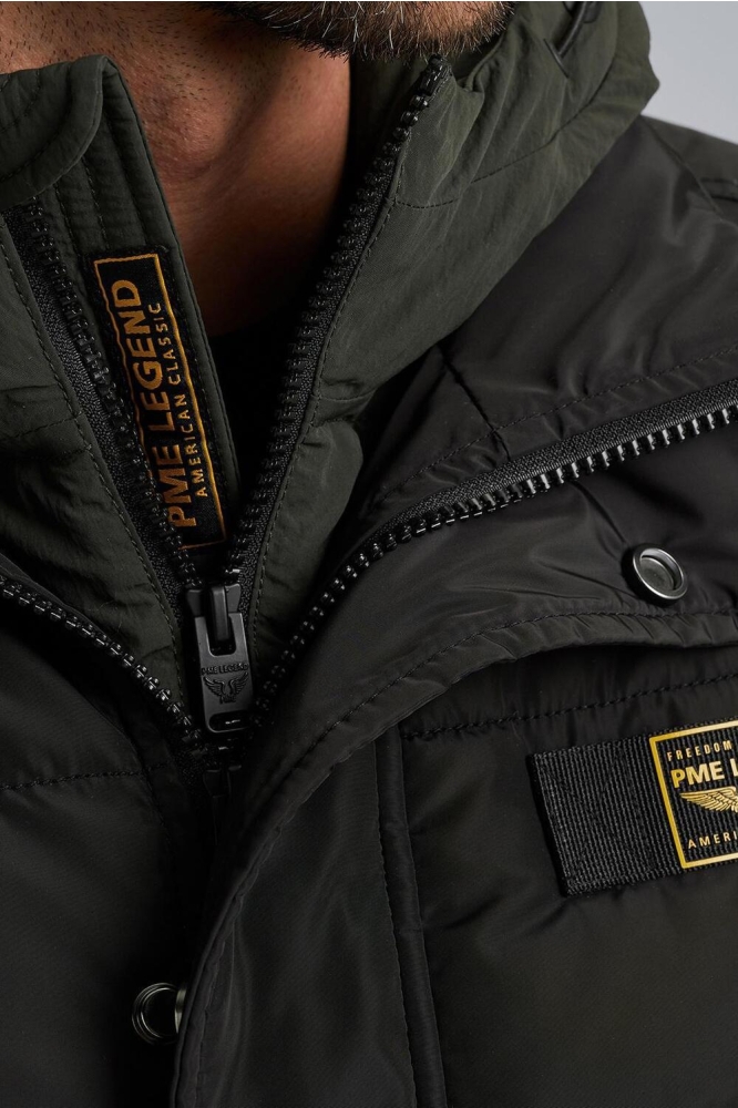 PME legend zwarte heren jas | Close up
