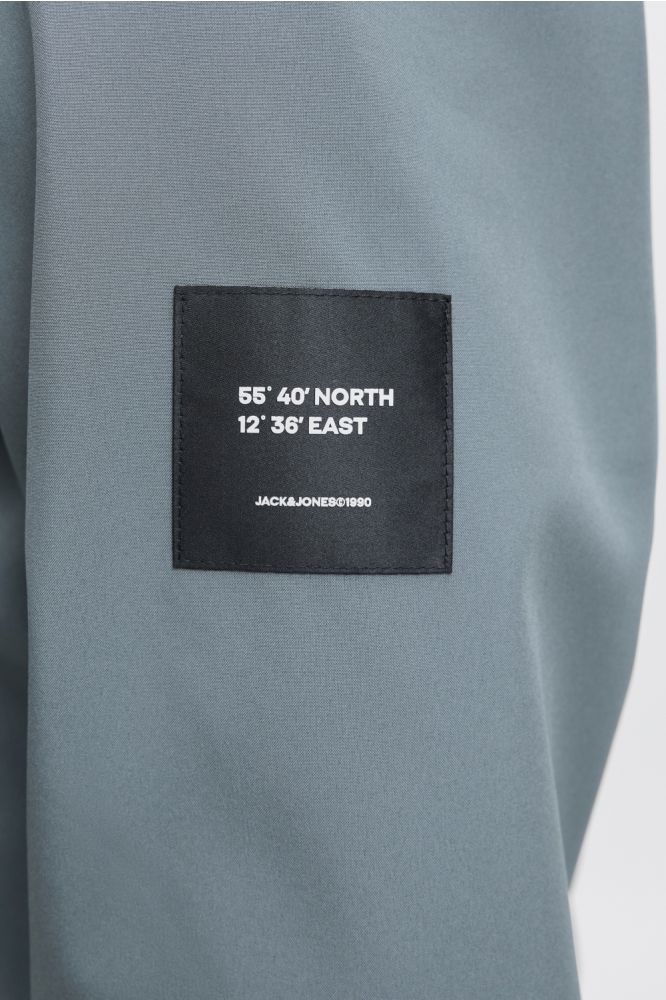 Jack & Jones blauwe heren jas | Close up