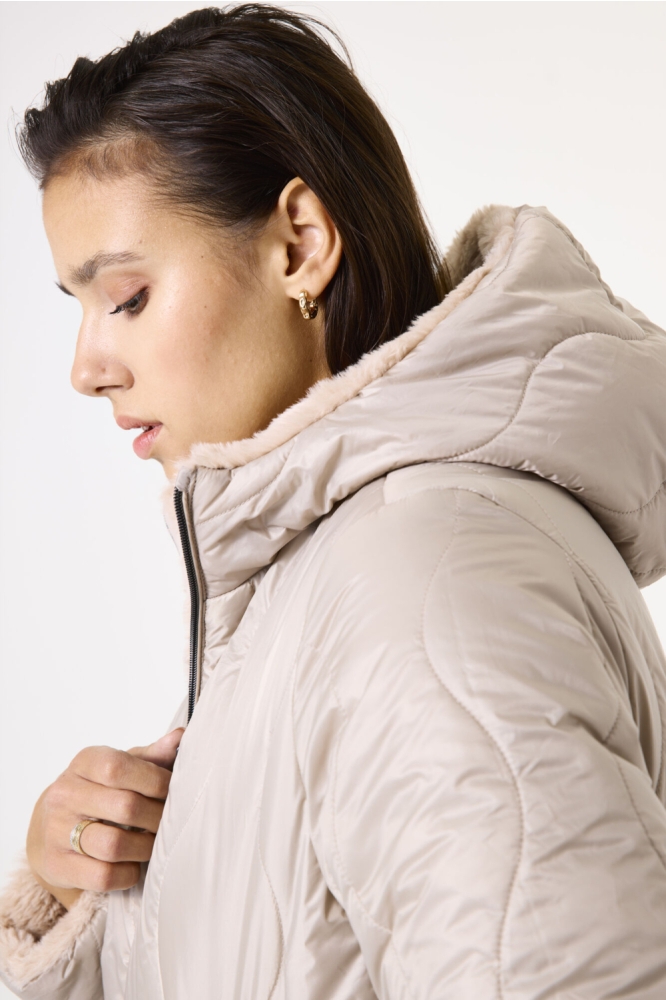 Garcia beige dames jas | Close up