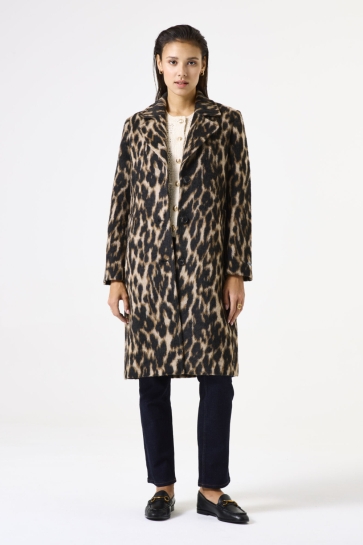 Garcia Jas BRUINE MANTEL MET DIERENPRINT GJ500917 9061 LEOPARD