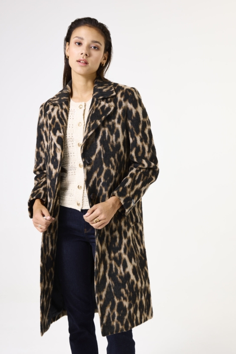 Garcia bruine dames jas | Model vooraanzicht