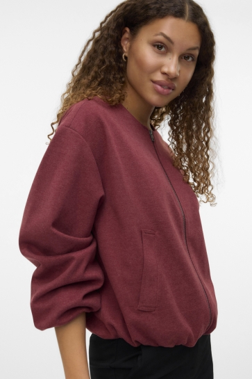 Vero Moda Jas VMTILIKA LS BRUSHED JACKET ENT 10332067 Syrah/MELANGE