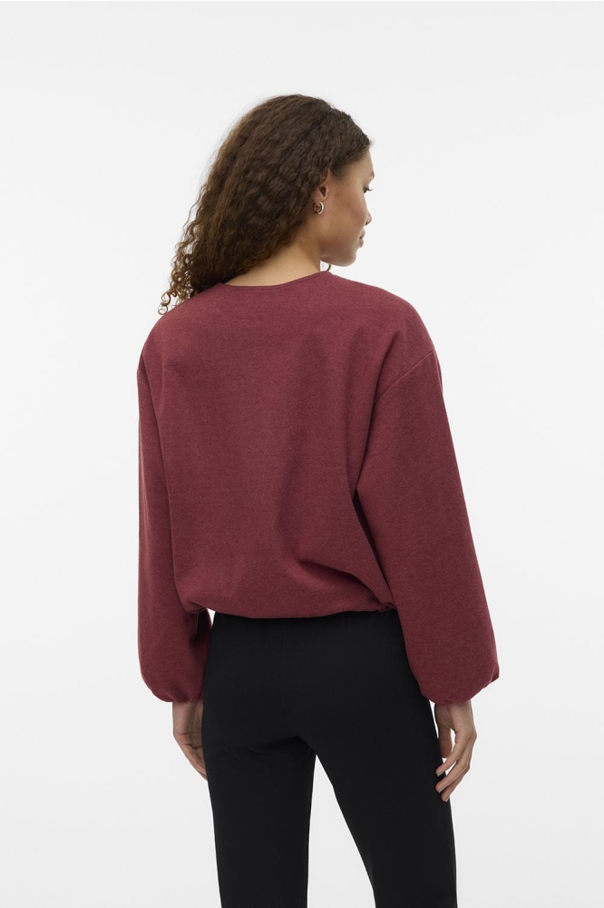 Vero Moda bordeaux dames jas | Model achteraanzicht