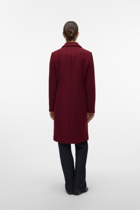 Vero Moda bordeaux dames jas | Model achteraanzicht