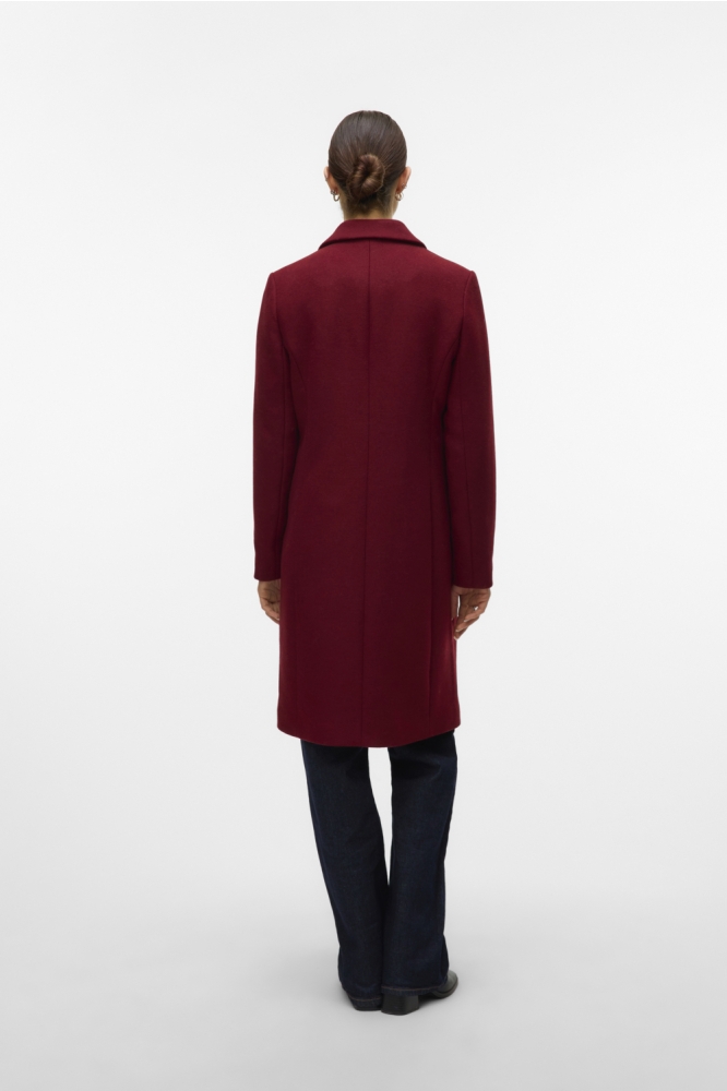Vero Moda bordeaux dames jas | Model achteraanzicht