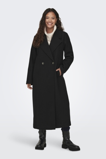 Jacqueline de Yong Jas JDYVIOLA X-LONG COAT OTW HAB 15311207 BLACK