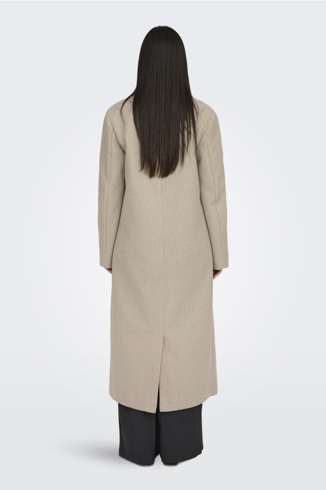 Jacqueline de Yong beige dames jas | Model achteraanzicht